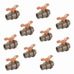 kit 10 registro de esfera soldavel cuniao 50mm tigre