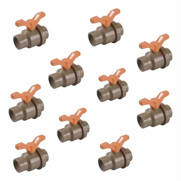 kit 10 registro de esfera soldavel cuniao 50mm tigre