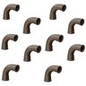 kit 10 curva longa pvc marrom soldavel 50mm 90o tigre