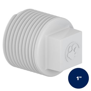 Tigre com o Plug com Rosca 1'' Branco - Conexões PVC Roscável