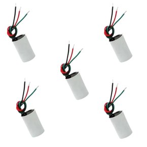 kit 5 capacitor ventilador 1 3uf 1 7ufx250v 3 fios 220v