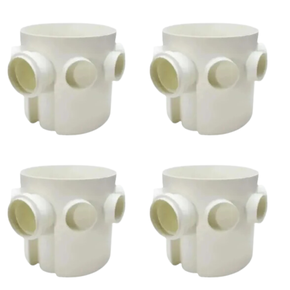 kit 4 caixa sifonada sem grelha quadrada tigre 150x150x50 8097