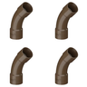 kit 4 curva 45 soldavel 50mm marrom tigre 8145