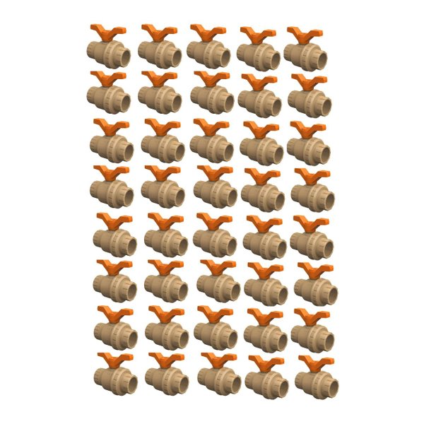 kit 40 registro esfera soldavel 50mm