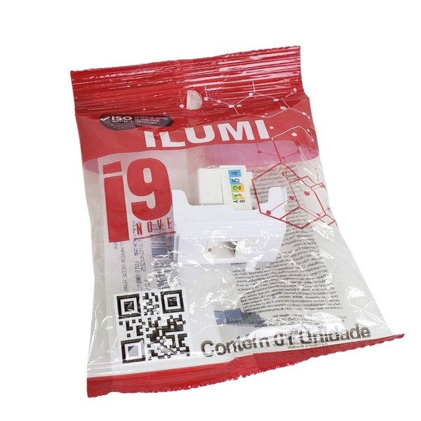 modulo tomada rede rj45 cat5e i9 frente