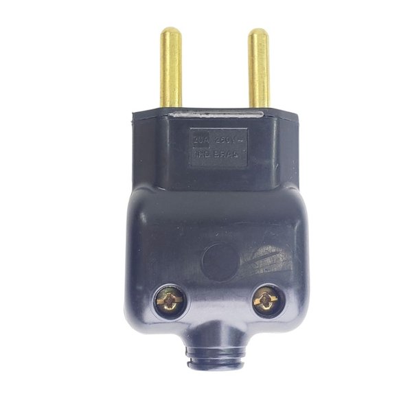 pino macho 2p 20a 250v preto cima