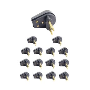 kit 15 plugue macho gigante 3 pinos 2p t 10a preto