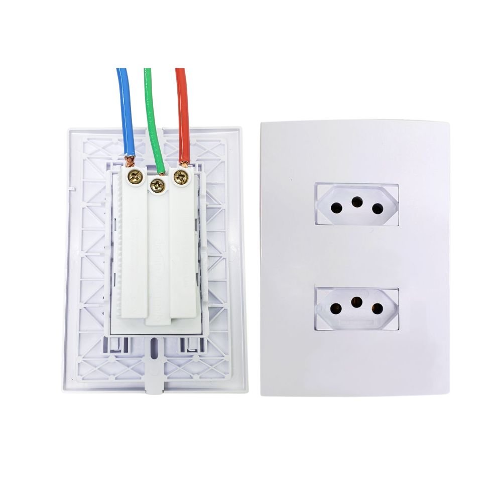 Kit 18 Tomadas Duplas 2P+T 20A Ilumi i9 Branco – Segurança e