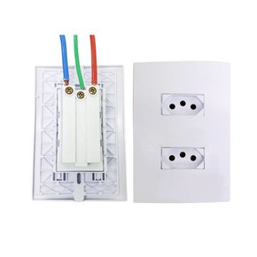 conjunto 2 tomadas 2p t 10a conjunto monobloco