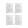 Kit 4 Conjunto 2 Tomadas Ilumi i9 Branco Luxo 2P+T 10A