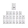 Kit 20 Conjunto Tomada Dupla 2P+T 10A Ilumi i9 Branco