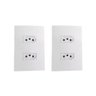 Kit 2 Conjunto Tomada Dupla 2P+T 20A Ilumi i9 Branco