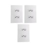 Kit 3 Conjunto Tomada Dupla 2P+T 20A Ilumi i9 Branco