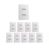 Kit 10 Conjunto Tomada Dupla 2P+T 20A Ilumi i9 Branco
