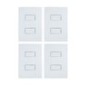 Kit 4 Conjunto Interruptor Duplo Simples Ilumi 10A
