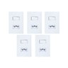kit 5 conjunto interruptor simples tomada 10a ilumi