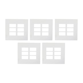 kit 5 placa 4x4 3 3 posto com suporte branco ilumi i9