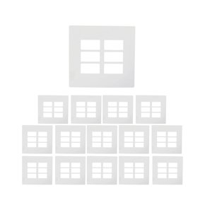 kit 15 placa 4x4 3 3 posto com suporte branco ilumi i9