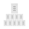 Kit 10 Tomada Tripla 2P+T 20A Ilumi i9 Branco