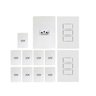 kit 10 conjunto tomada 2 interruptor triplo 10a ilumi