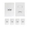 kit 5 tomada 1 conjunto interruptor c tomada 10a ilumi