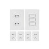 kit 5 tomada dupla 1 interruptor triplo 10a ilumi