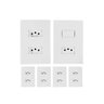 kit 5 tomada dupla 1 interruptor c tomada 20a ilumi