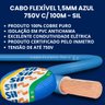 cabo flexivel 1 5mm 100m azul 750v sil3