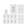 kit 10 tomada tripla 2 conjunto interruptor 10a ilumi