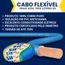 02 cabo flexivel azul 10mm 100m 750v sil