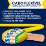 cabo flexivel 4mm amarelo 100m 750v sil3
