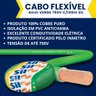 cabo flexivel verde 4mm 100m 750v sil3