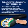 cabo flexivel preto 2 5mm 100m 750v sil3