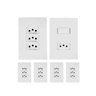kit 5 tomada tripla 20a 1 interruptor c tomada 20a ilumi
