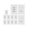kit 10 tomada tripla 2 interruptor c tomada 10a ilumi