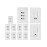 kit 10 tomada tripla 2 interruptor duplo c tomada 10a i9