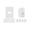 kit 5 placa 4x2 1p c suporte modulo tomada rj11 ilumi