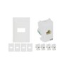 kit 5 placa 4x2 1p c suporte modulo tomada rj45 ilumi