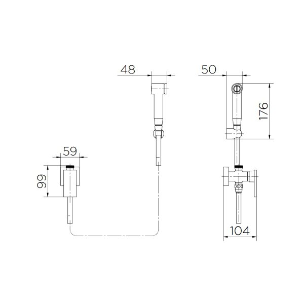 ducha higienica registro derivacao new edge ouro escovado med
