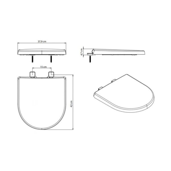 assento original com queda amortecida nexo cafe roca med