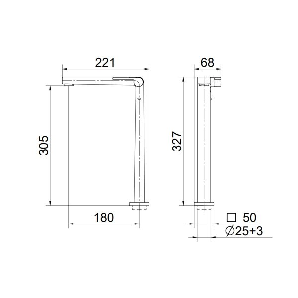 torneira lavatorio bica alta mesa 90 stillo docol medida