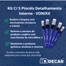 kit c 5 pinceis detalhamento interno vonixx5