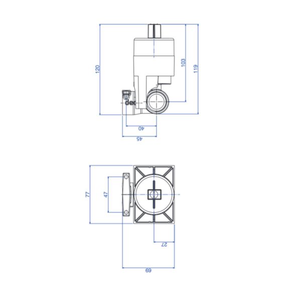 base para monocomando chuveiro 3 4 e 1 2 deca medidas