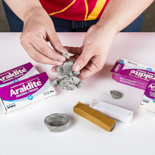 05 massa epoxi araldite 2h 50g tekbond