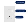 2 conjunto interruptor c tomada 10a ilumi
