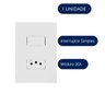 1 conjunto interruptor c tomada 20a ilumi