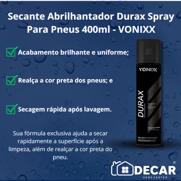 secante abrilhantador durax spray para pneus 400ml vonixx3