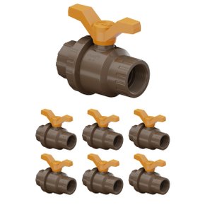 01 kit 7 registro de esfera roscavel 3 4 tigre