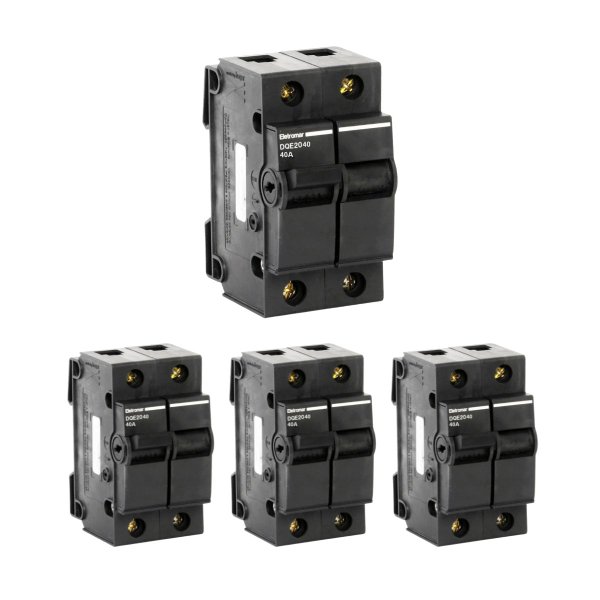 kit 4 disjuntor bipolar 40a eletromar