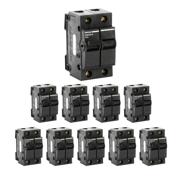 kit 10 disjuntor bipolar 40a eletromar